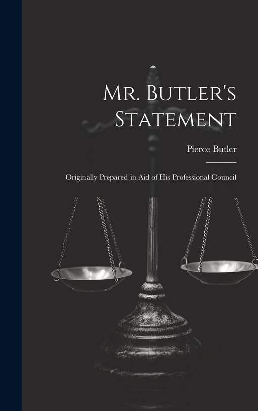 Front cover_Mr. Butler's Statement