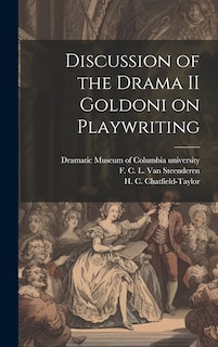 Front cover_Discussion of the Drama II Goldoni on Playwriting