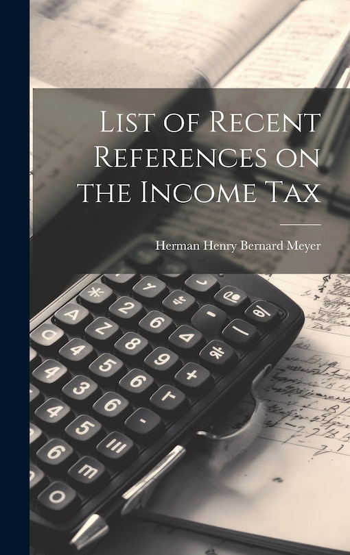 Front cover_List of Recent References on the Income Tax
