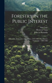 Couverture_Forestry in the Public Interest