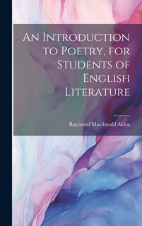 Couverture_An Introduction to Poetry, for Students of English Literature