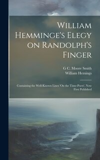 Couverture_William Hemminge's Elegy on Randolph's Finger