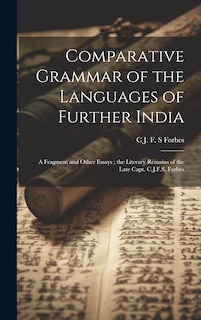 Couverture_Comparative Grammar of the Languages of Further India