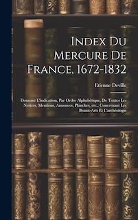 Front cover_Index du Mercure de France, 1672-1832