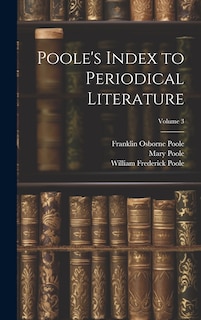 Front cover_Poole's Index to Periodical Literature; Volume 3