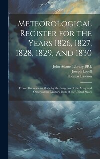 Front cover_Meteorological Register for the Years 1826, 1827, 1828, 1829, and 1830