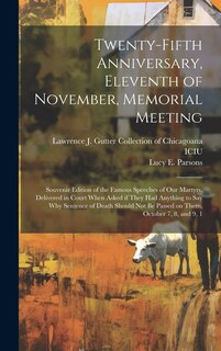 Couverture_Twenty-fifth Anniversary, Eleventh of November, Memorial Meeting