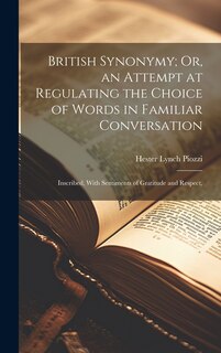 Front cover_British Synonymy; Or, an Attempt at Regulating the Choice of Words in Familiar Conversation