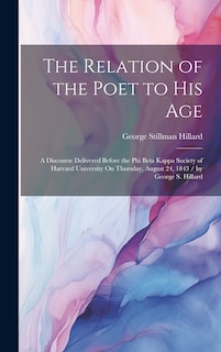 Front cover_The Relation of the Poet to His Age