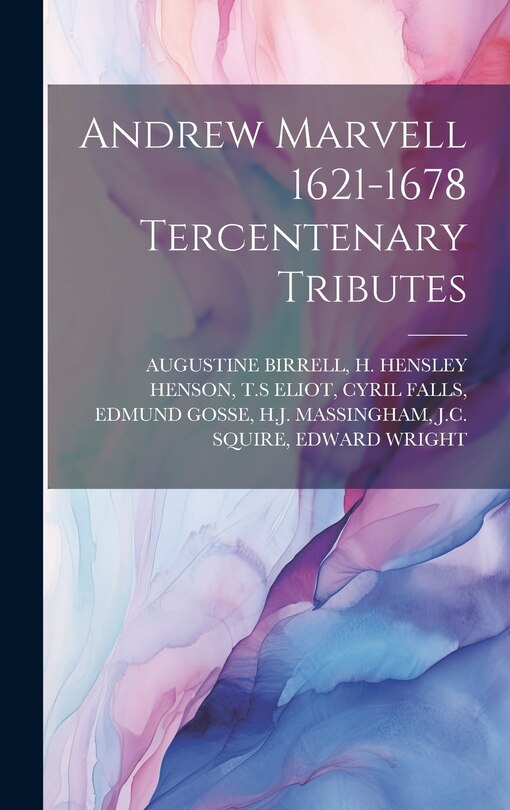 Couverture_Andrew Marvell 1621-1678 Tercentenary Tributes