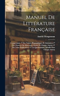 Front cover_Manuel De Littérature Française