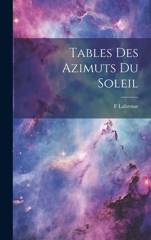 Front cover_Tables Des Azimuts Du Soleil