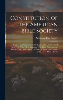 Front cover_Constitution of the American Bible Society