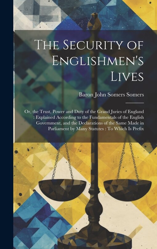 Couverture_The Security of Englishmen's Lives