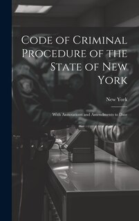Front cover_Code of Criminal Procedure of the State of New York