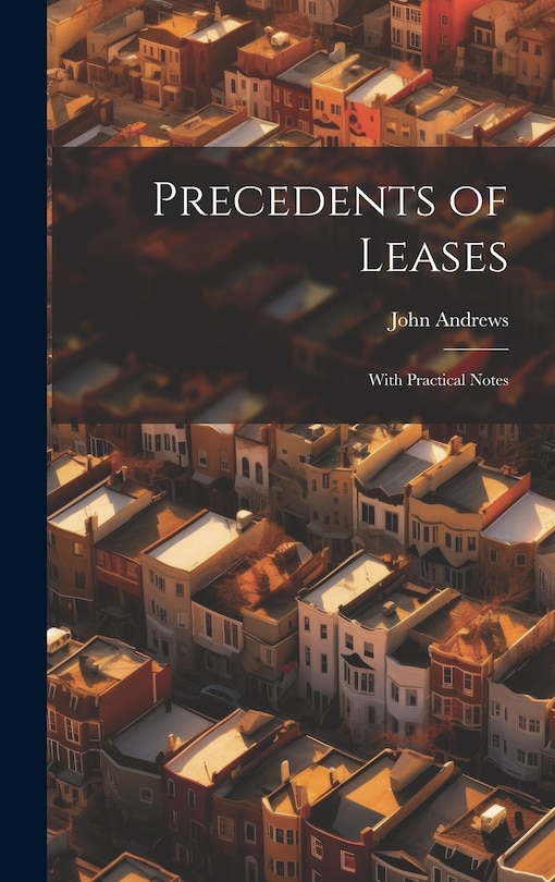 Front cover_Precedents of Leases