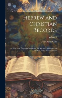 Front cover_Hebrew and Christian Records
