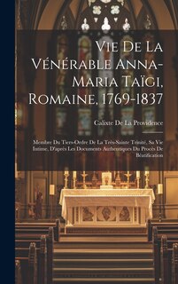 Front cover_Vie De La Vénérable Anna-Maria Taïgi, Romaine, 1769-1837