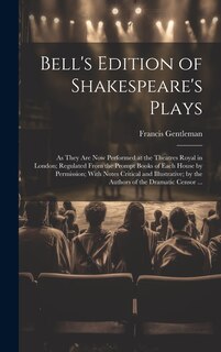 Front cover_Bell's Edition of Shakespeare's Plays