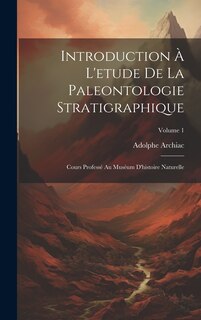 Couverture_Introduction À L'etude De La Paleontologie Stratigraphique