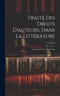 Front cover_Traité Des Droits D'auteurs, Dans La Littérature