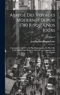Front cover_Abrégé Des Voyages Modernes Depuis 1780 Jusqu'à Nos Jours