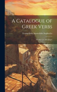 Couverture_A Catalogue of Greek Verbs