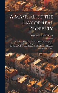 Front cover_A Manual of the Law of Real Property