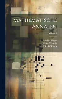 Front cover_Mathematische Annalen; Volume 9