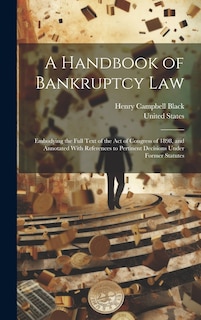 Front cover_A Handbook of Bankruptcy Law