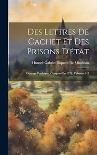 Couverture_Des Lettres De Cachet Et Des Prisons D'état