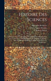 Couverture_Histoire Des Sciences