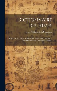 Couverture_Dictionnaire Des Rimes
