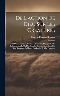 Couverture_De L'action De Dieu Sur Les Créatures