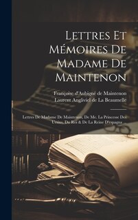 Couverture_Lettres Et Mémoires De Madame De Maintenon