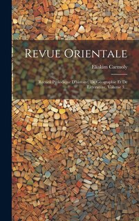 Front cover_Revue Orientale