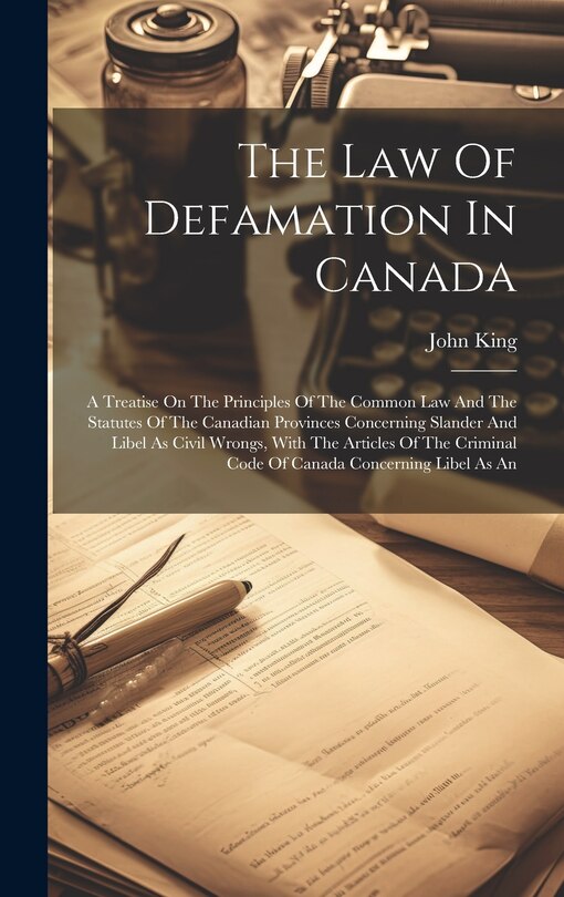 Front cover_The Law Of Defamation In Canada