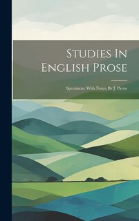 Couverture_Studies In English Prose