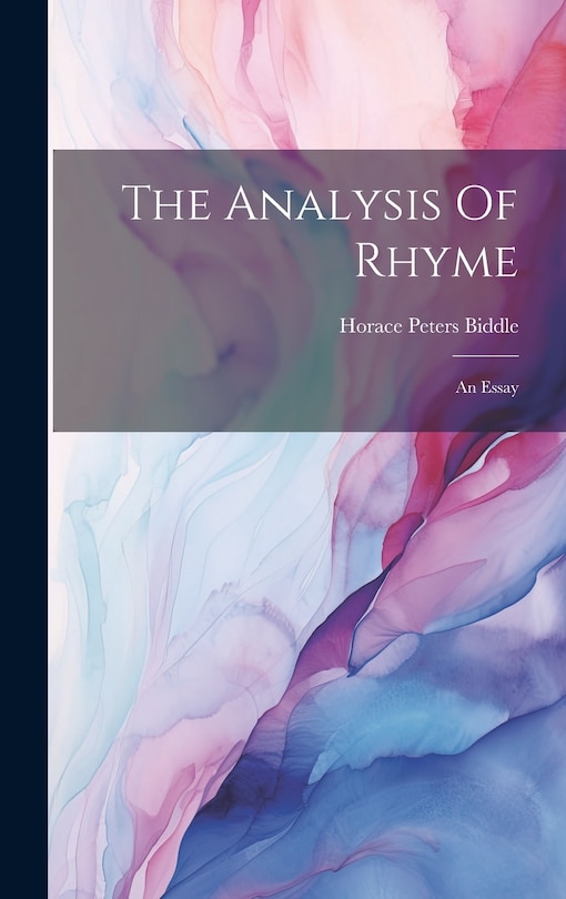 Front cover_The Analysis Of Rhyme