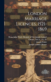 Front cover_London Marriage Licences, 1521-1869