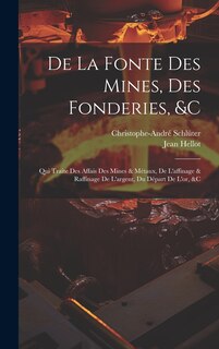 Front cover_De La Fonte Des Mines, Des Fonderies, &c