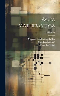 Couverture_Acta Mathematica; Volume 27