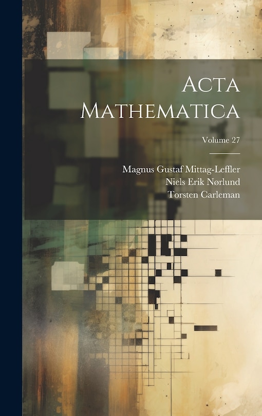Couverture_Acta Mathematica; Volume 27