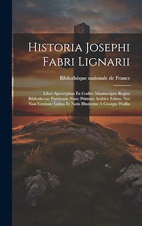 Couverture_Historia Josephi Fabri Lignarii