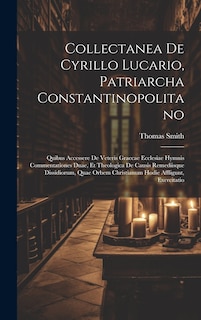 Front cover_Collectanea De Cyrillo Lucario, Patriarcha Constantinopolitano