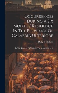 Front cover_Occurrences During A Six Months' Residence In The Province Of Calabria Ulteriore