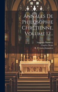 Front cover_Annales De Philosophie Chrétienne, Volume 12...