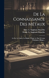 Couverture_De La Connaissance Des Métaux