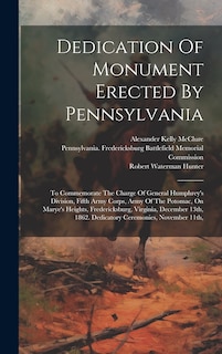Front cover_Dedication Of Monument Erected By Pennsylvania