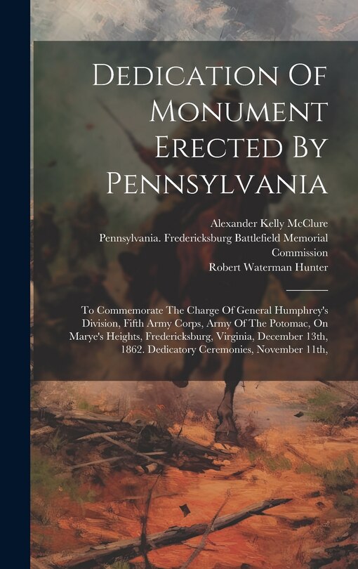 Front cover_Dedication Of Monument Erected By Pennsylvania